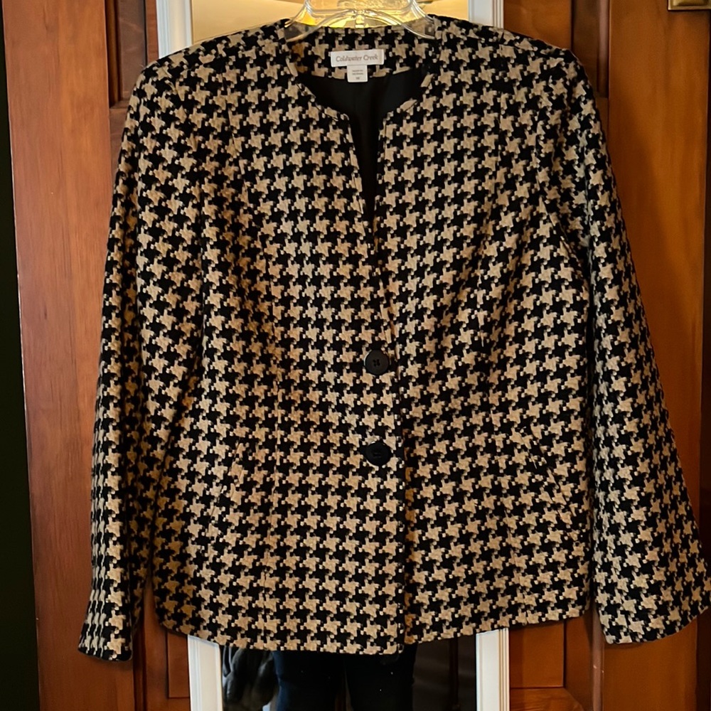 Coldwater Creek Houndstooth Blazer